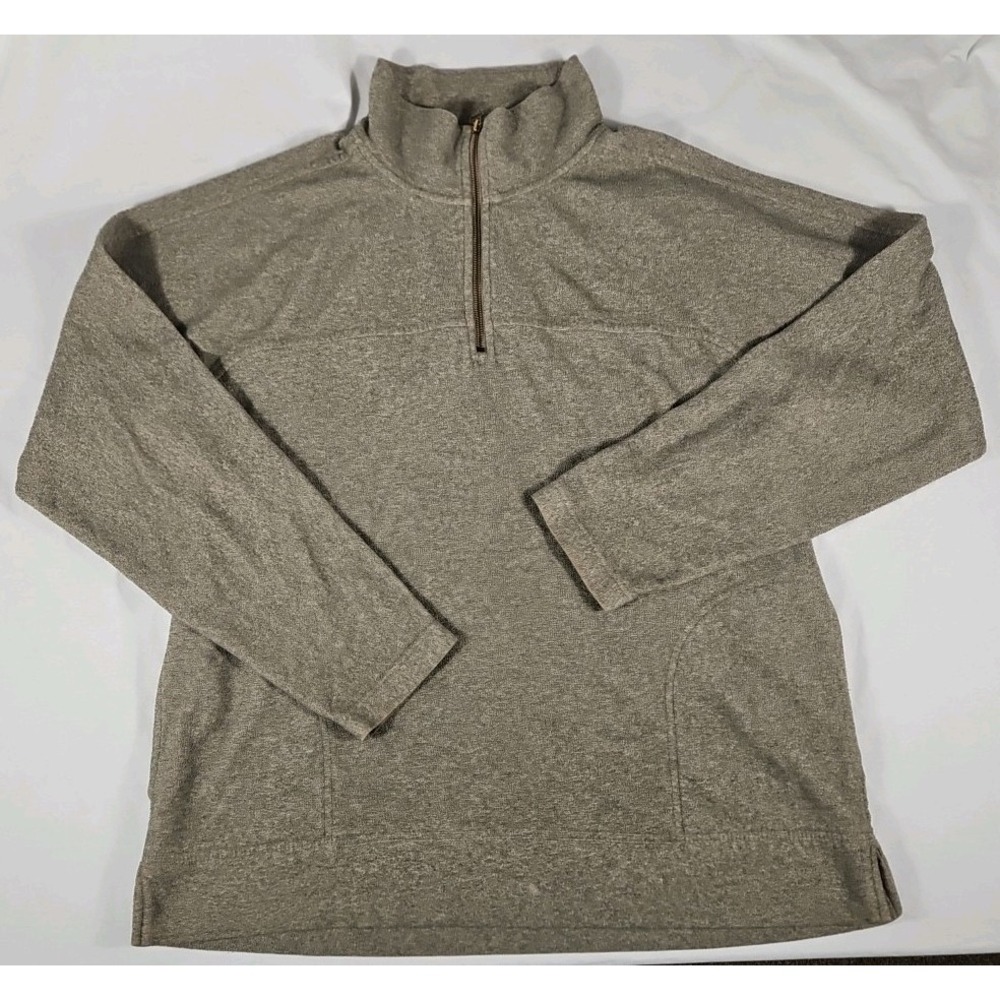 Field‎ Gear 1/4 Zip Pullover  Sweater Mens LT Gray With Pockets